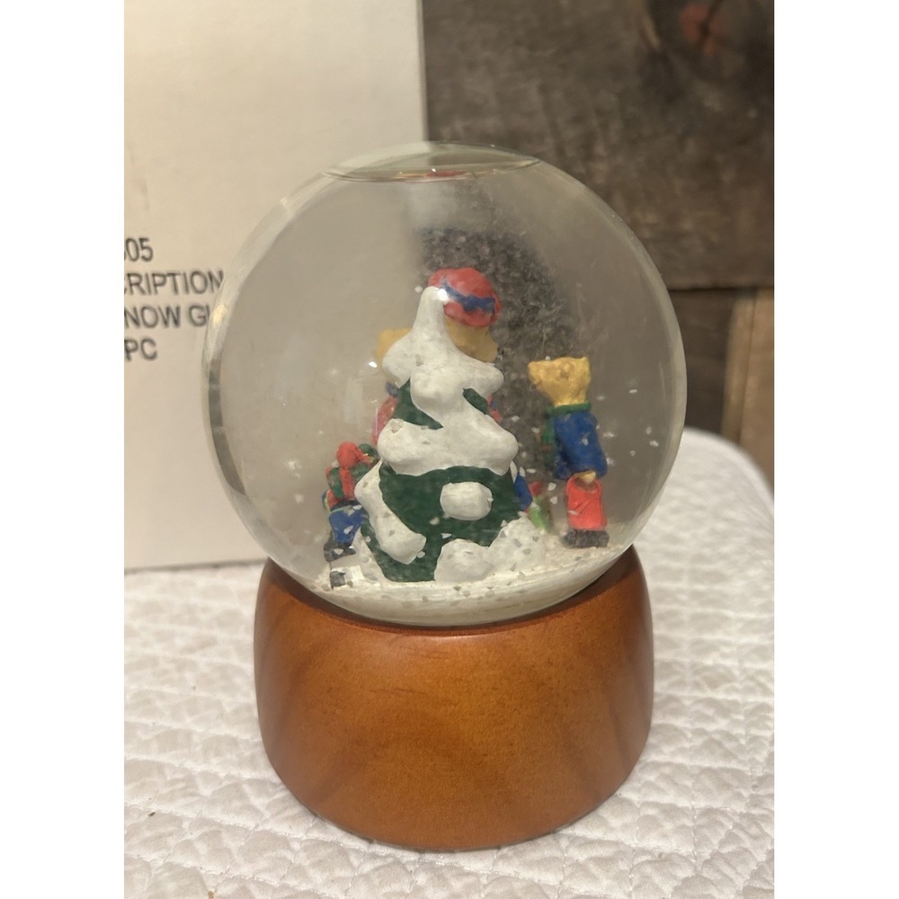 Pottery Barn Kids Snow Globe Christmas Bears Y2K New In Box‎